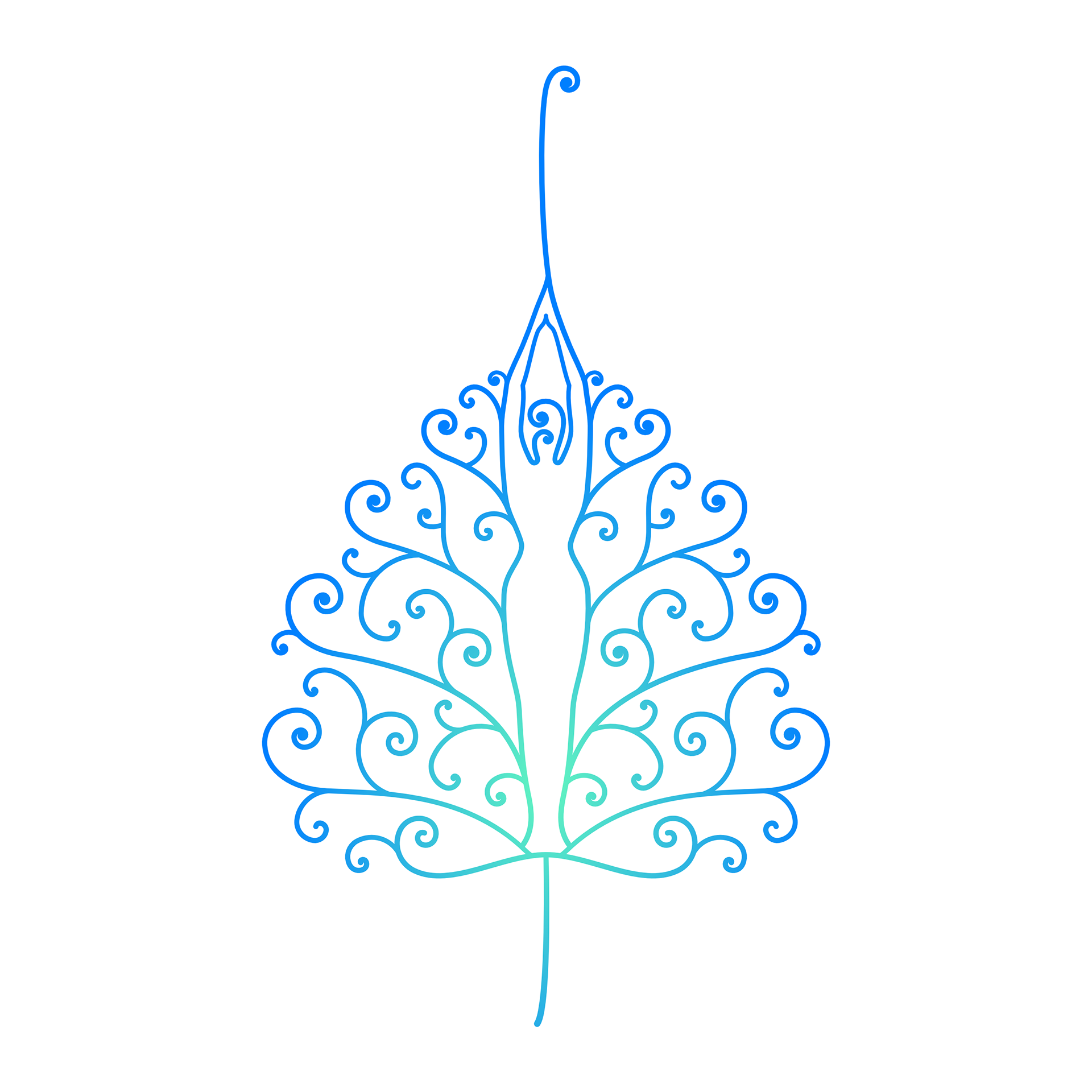 Peepal leaf logo design for a yoga brand