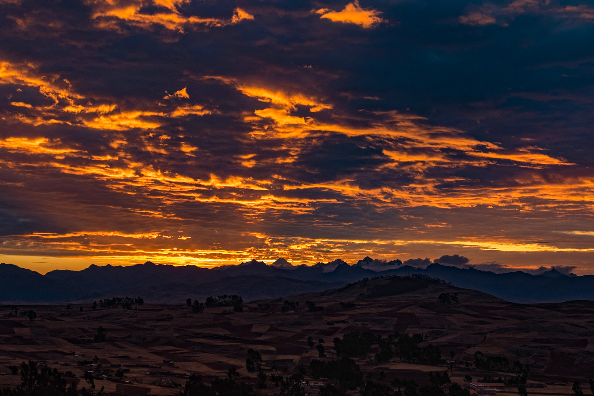 Sunset over the Sacred Valley, Peru -Sep 2015