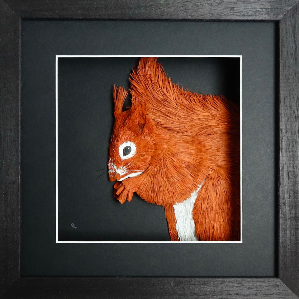 Paper Sculpture, Red Squirel
