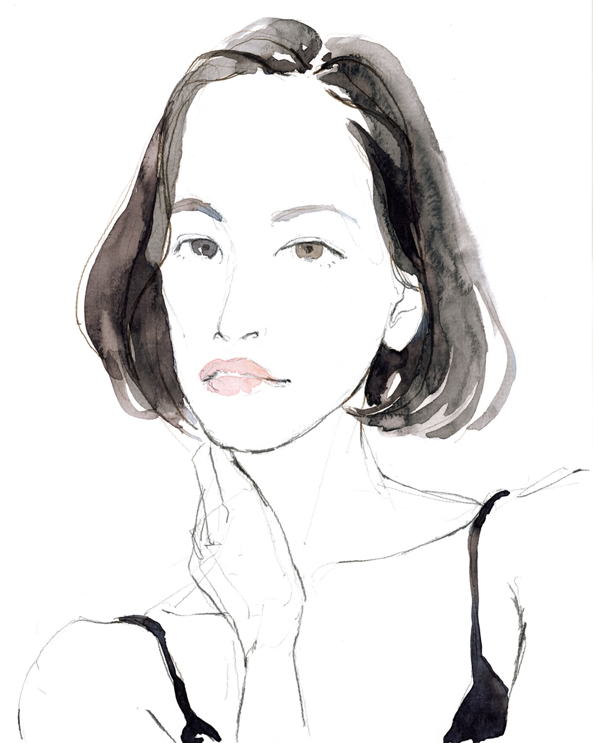 水原希子の似顔絵