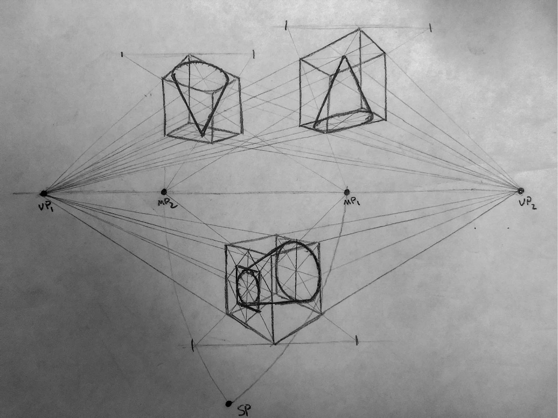Two-Point Perspective: Cones