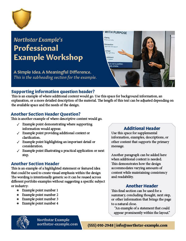 Example Informational Slick