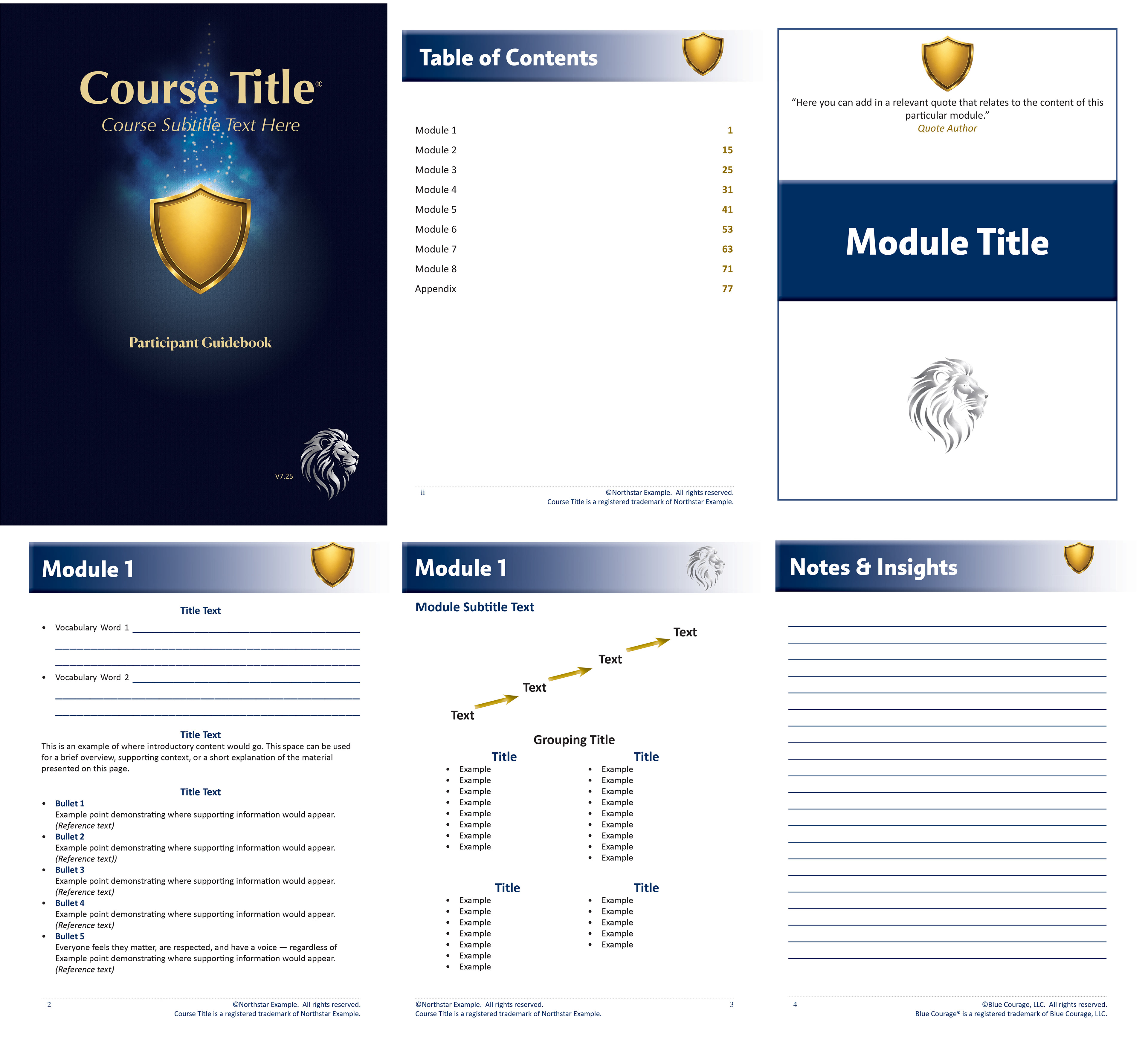 Participant Guidebook Cover and Pages