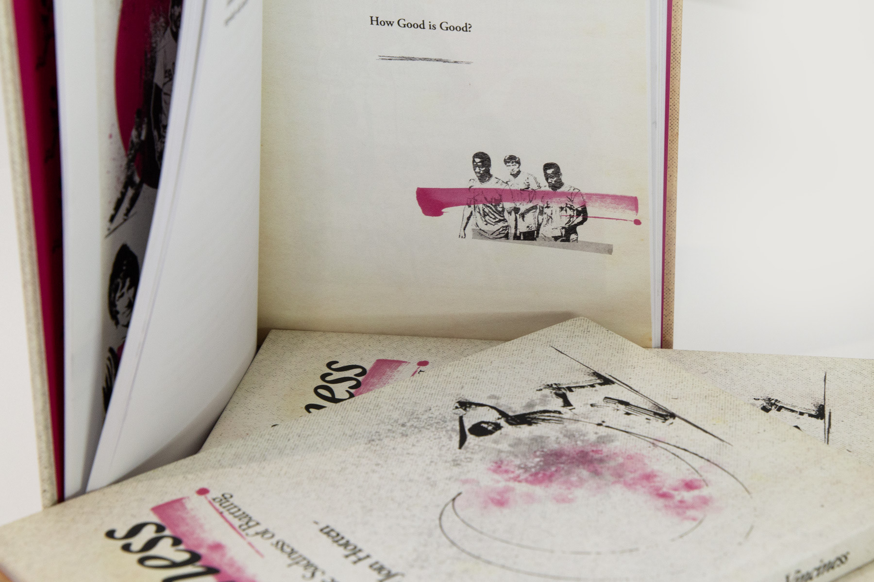 Detail of chapter title pages and graphic elements for the sports art book Vinciness