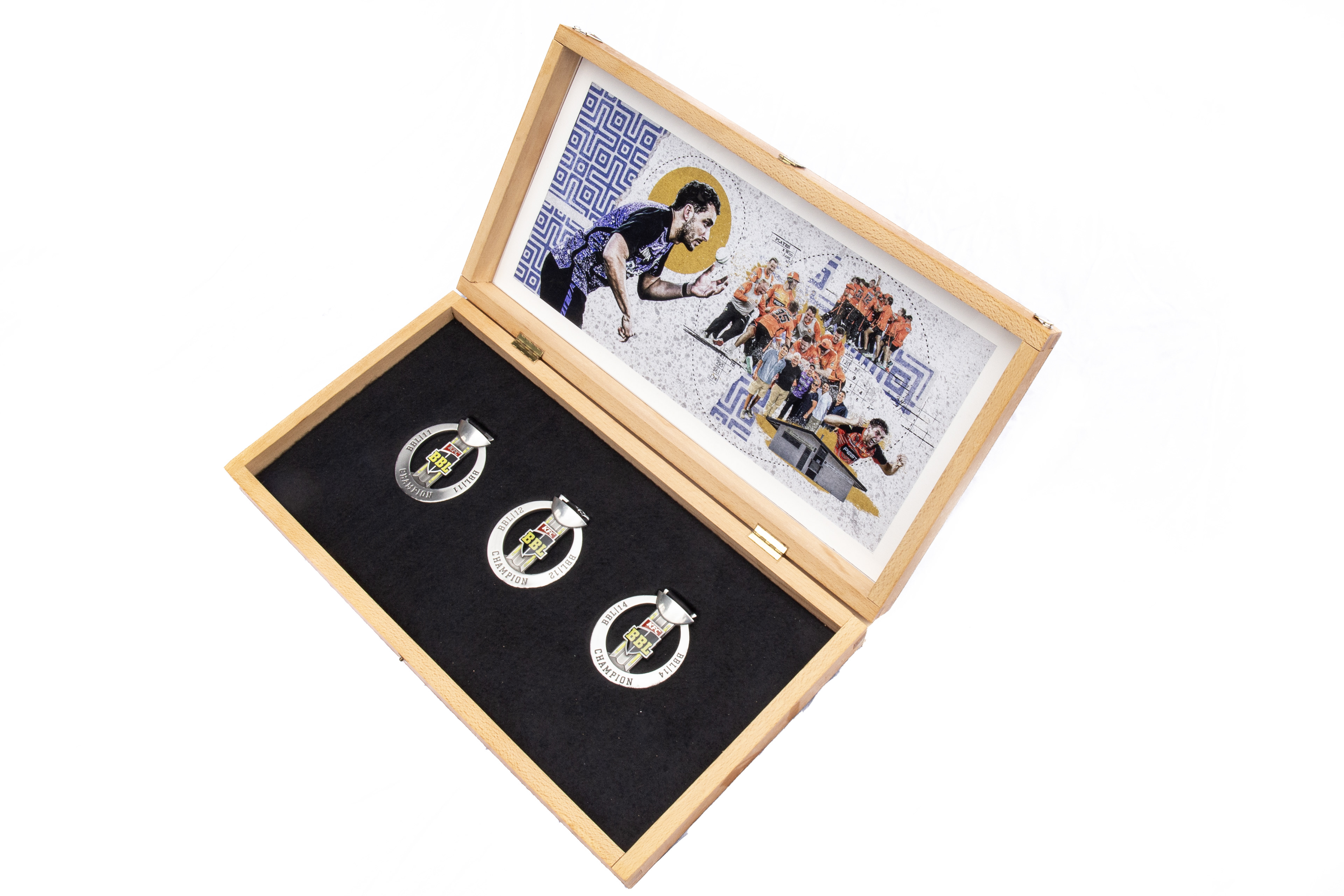 Finalised Commemorative artwork for cricketer Peter Hatzoglou by Fisher Classics