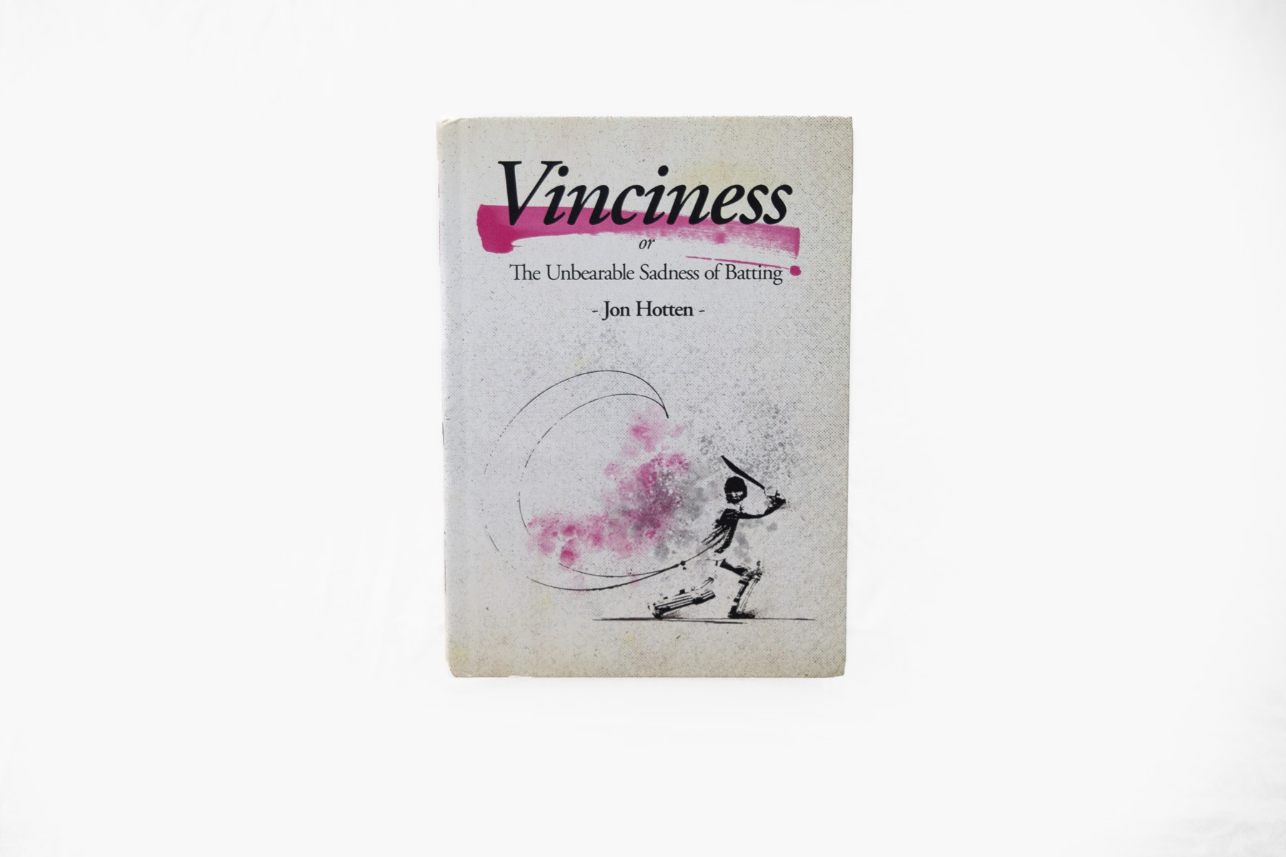Hardcover cover design for Vinciness, a cricket art book by Jon Hotten created by Fisher Classics Studio