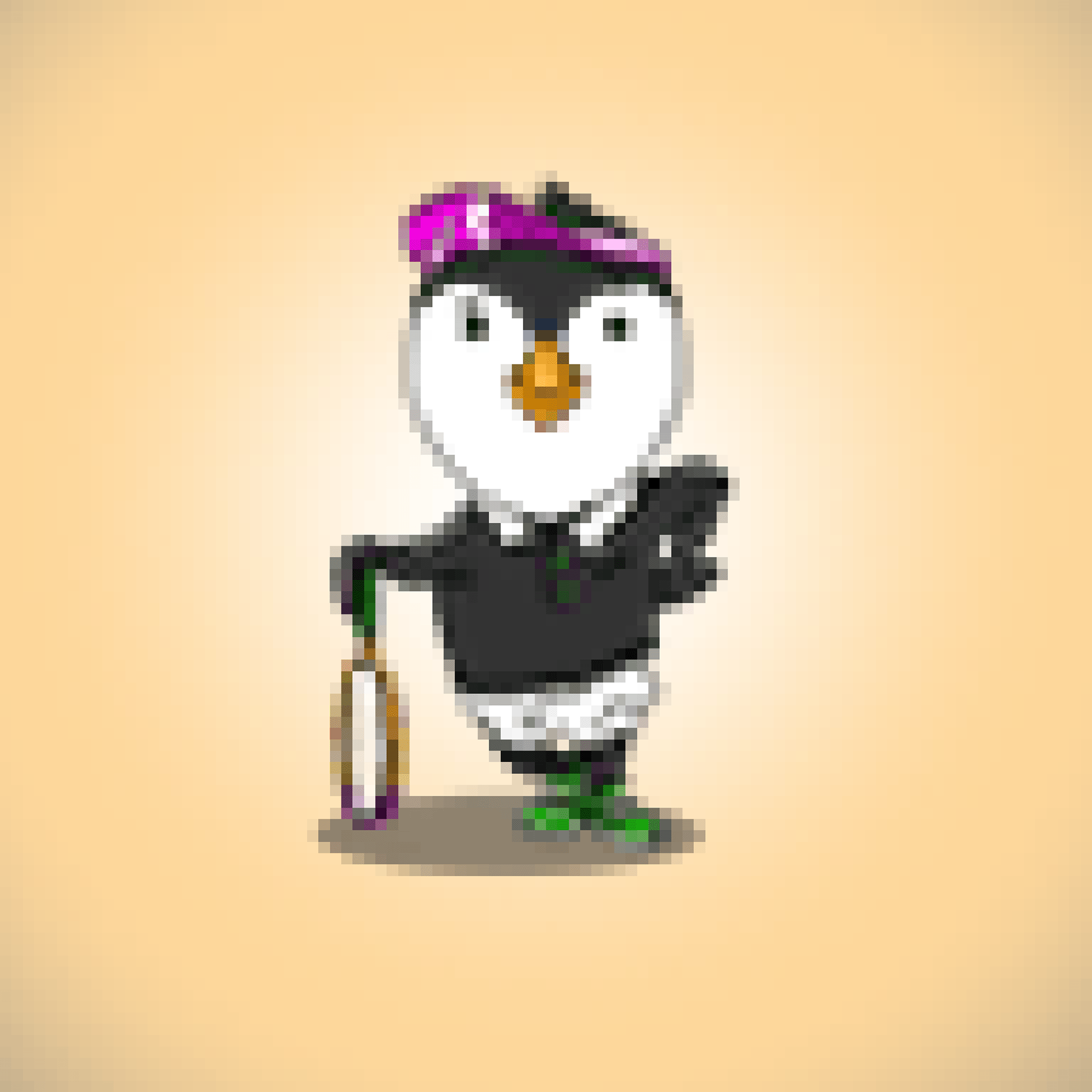 Tennis penguin - animation frame