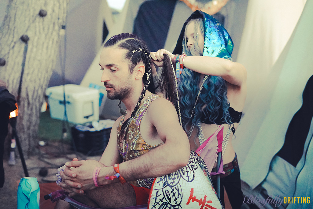 Getting styled with camp mates