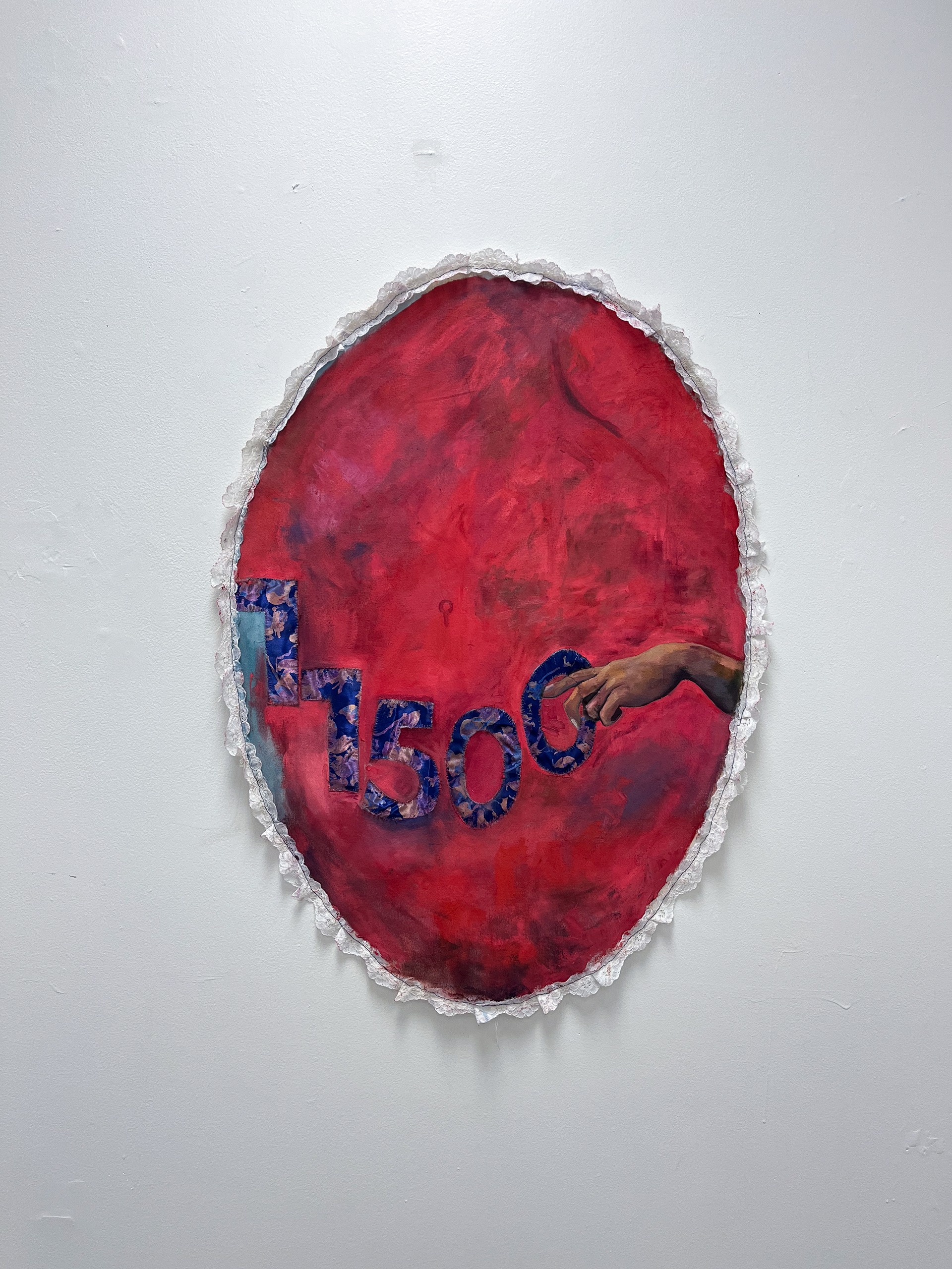 Wild Women Don’t Get the Blues, Oil and Appliqué on Canvas,  2025