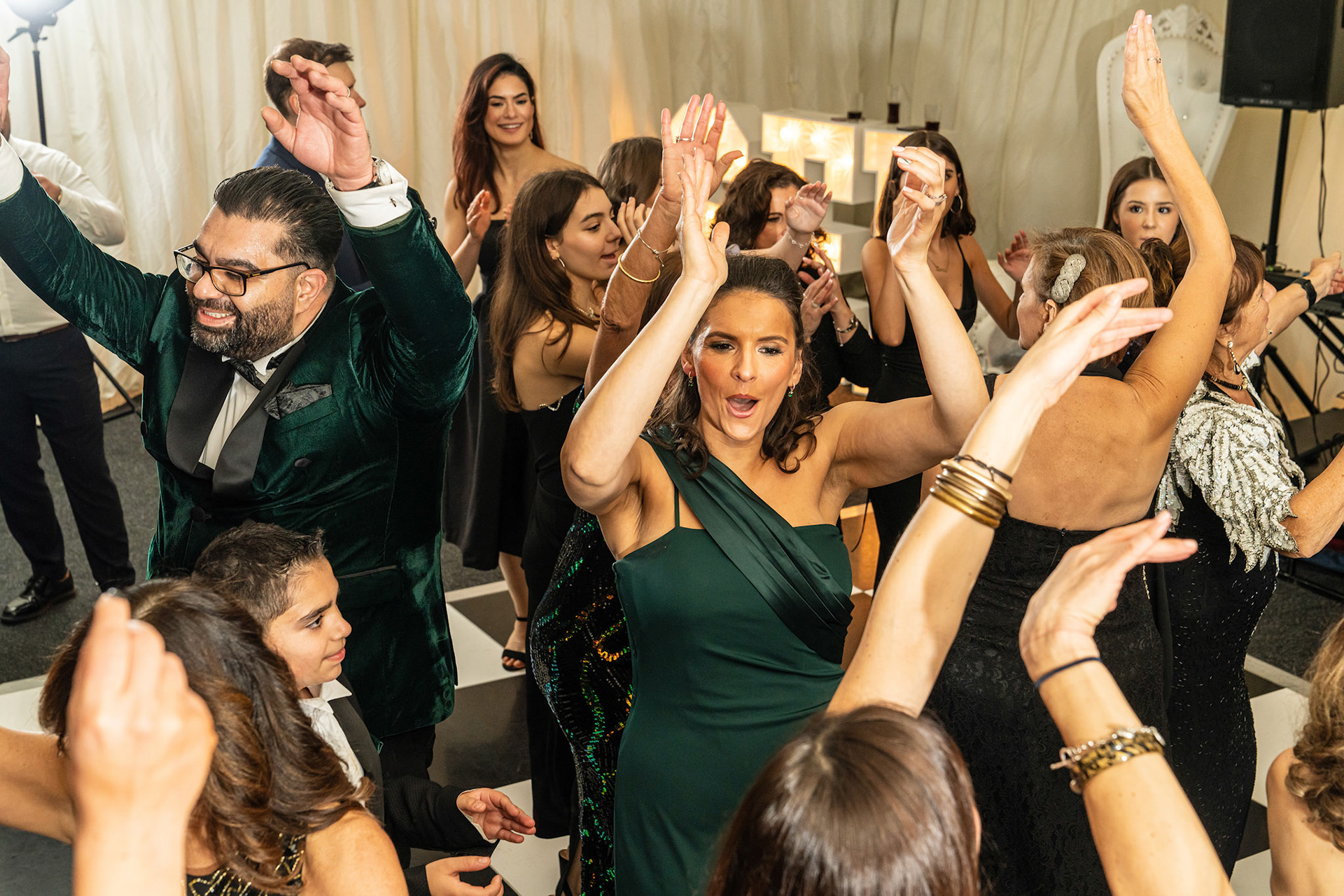 Everyone having fun on the dance floor