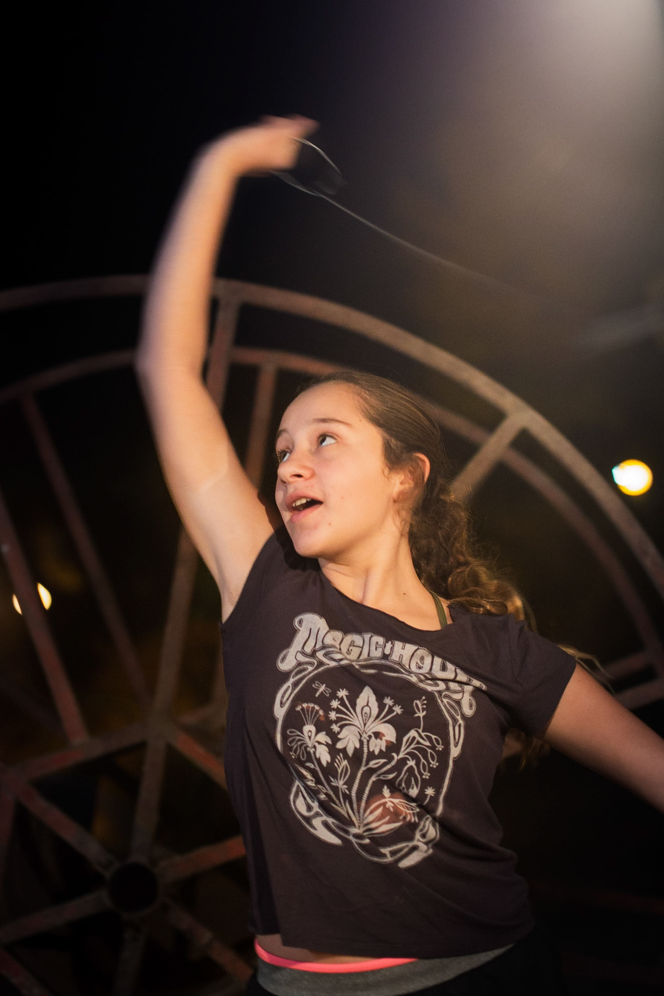 Noa spins a fireball