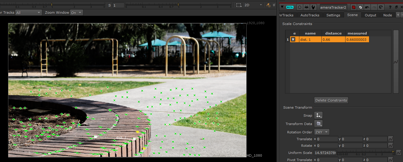 Set Distance and Ground Plane in Nuke