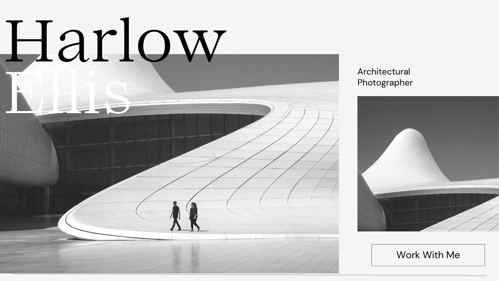 Photographer Web Design Page 1