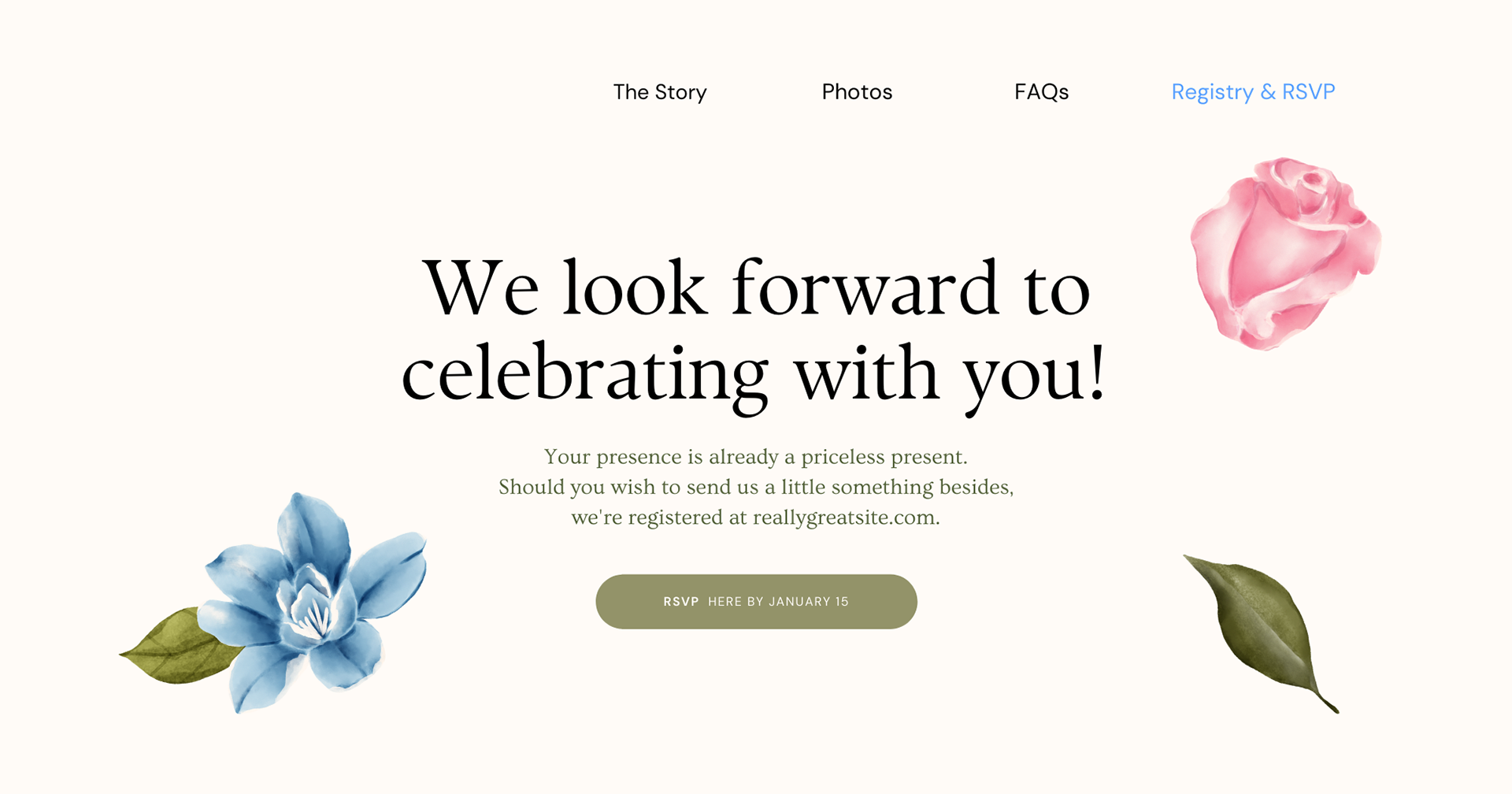 Page 5 RSV Wedding Website
