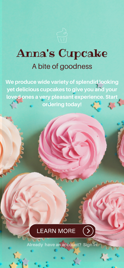 Cupcake Store UI Design
