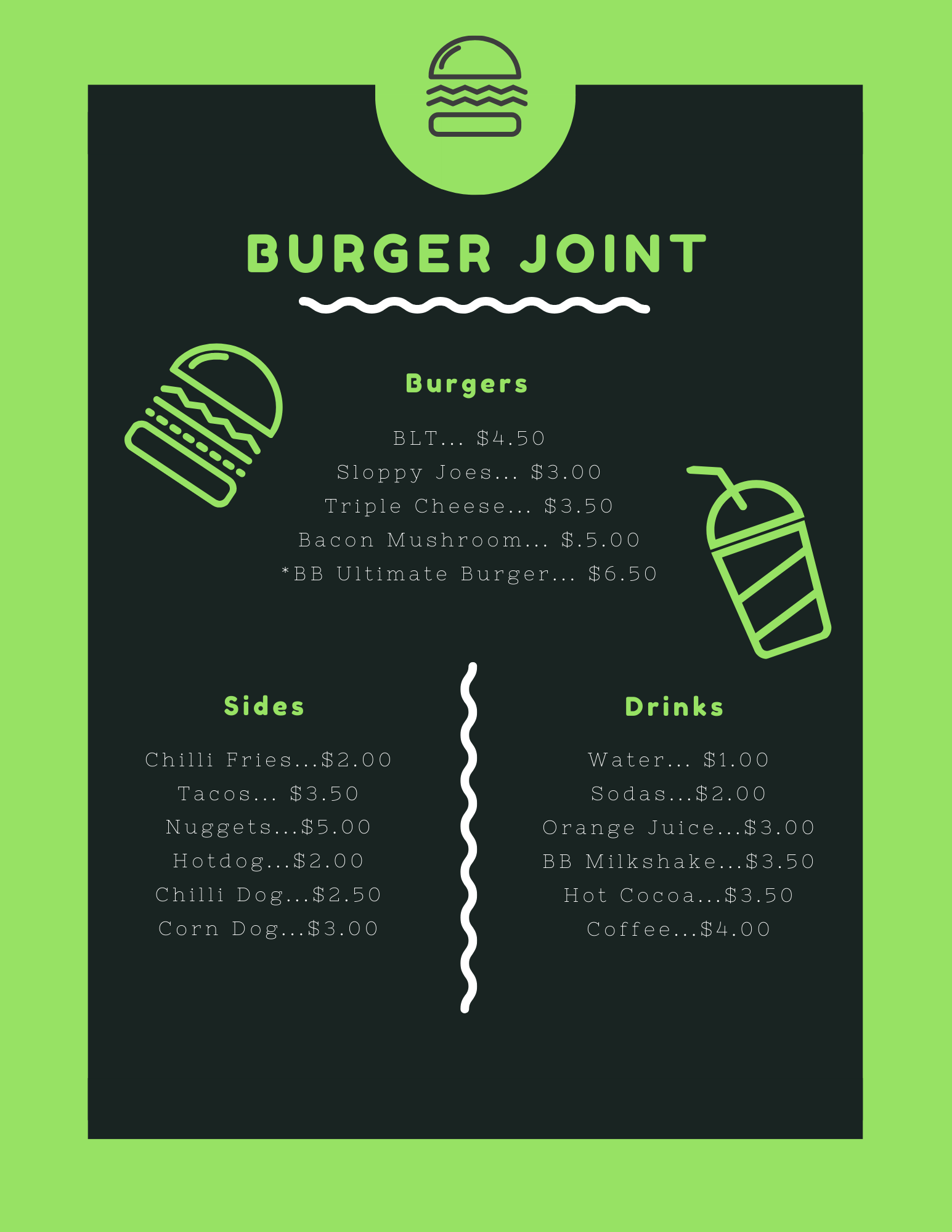 Menu Design