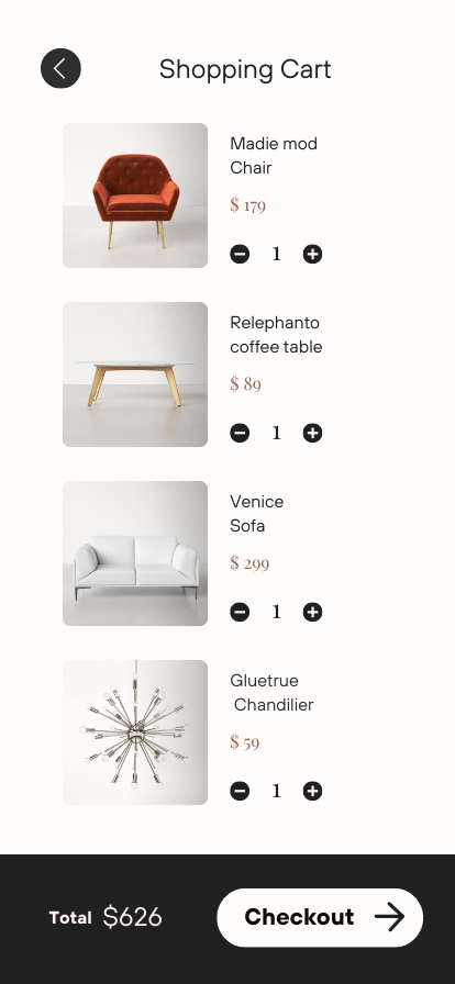 Furniture Store UI Design Page 4