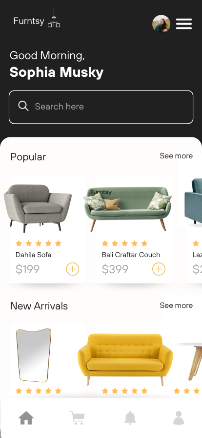 Furniture Store UI design Page 2