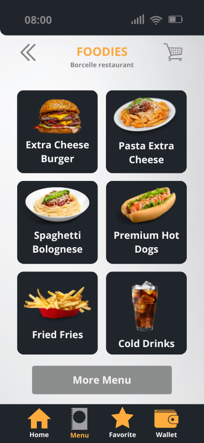 Simple Modern Food Delivery Mobile UI Design Page 2