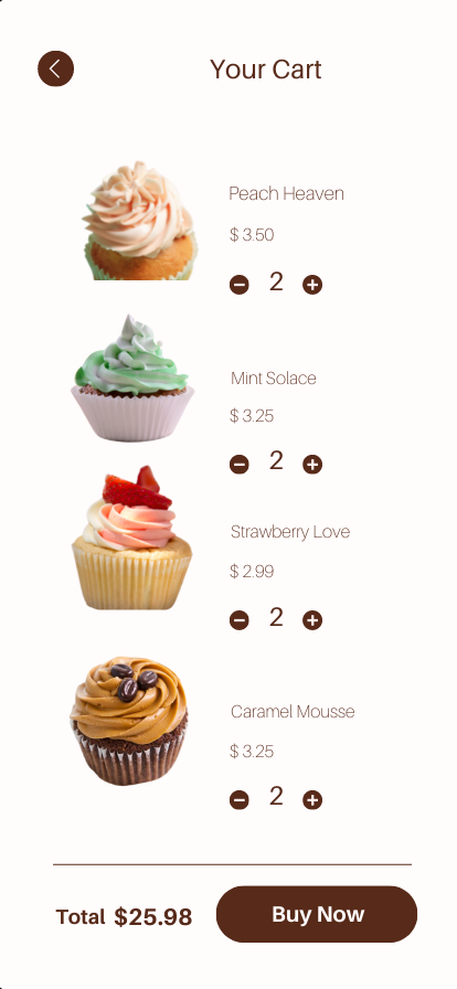 Cupcake Store UI Design