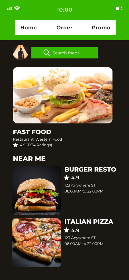 Food App Design Page 5
