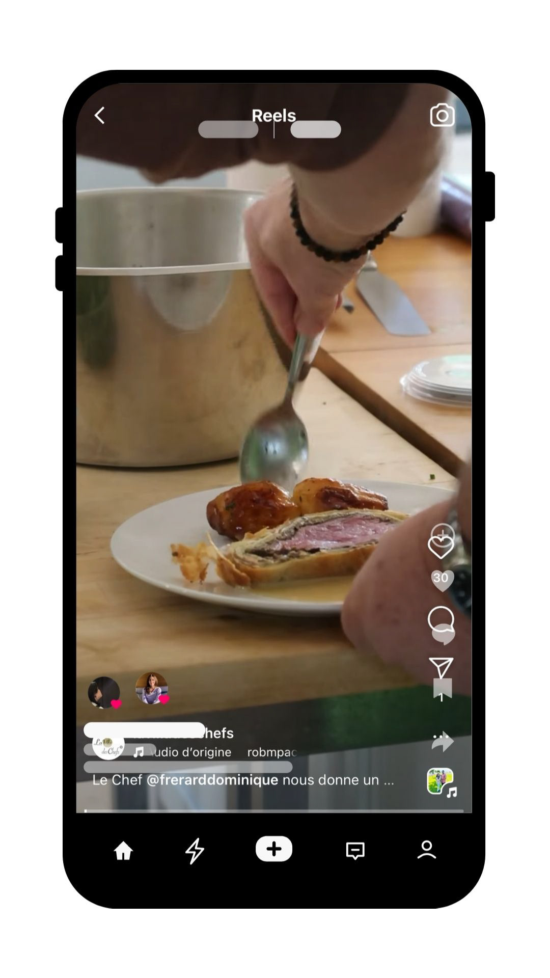 Reels cours de cuisine avec Dominique Frérard