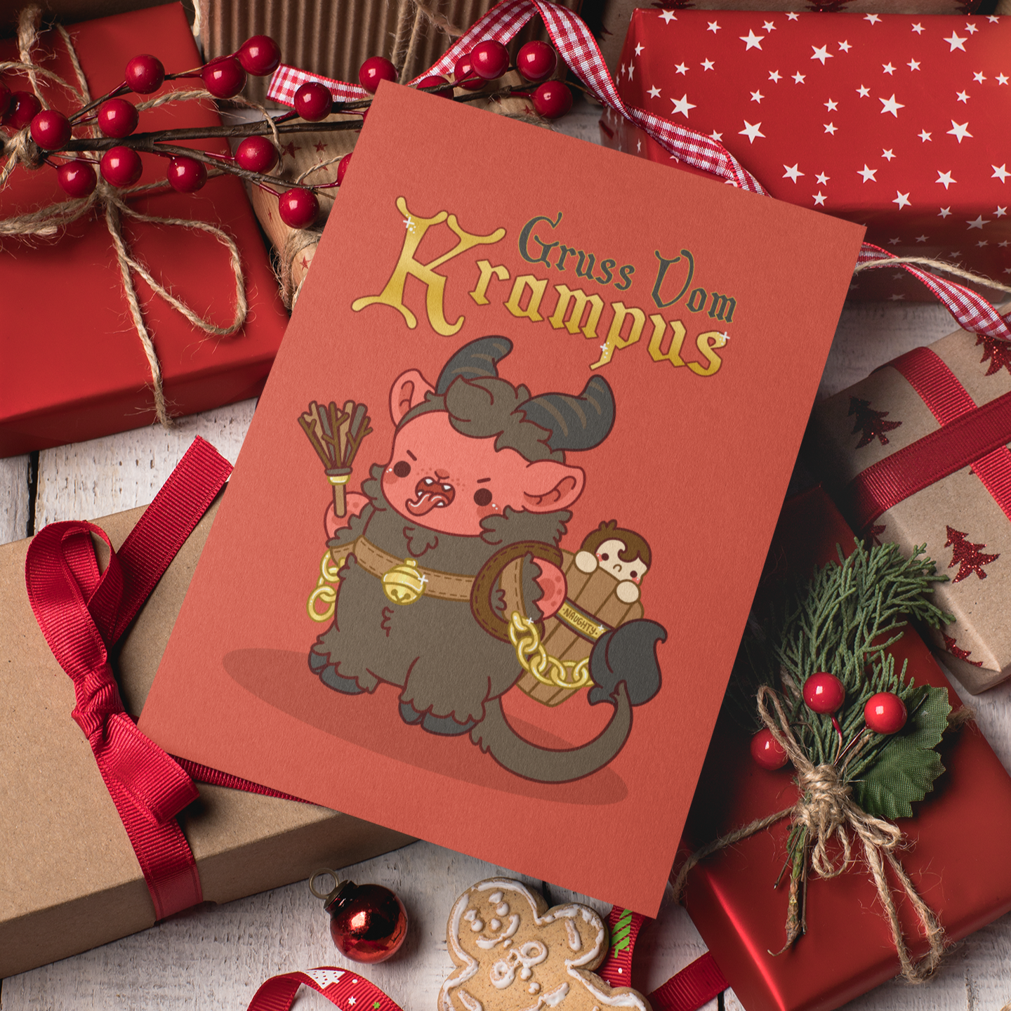 Krampus Greeting Card