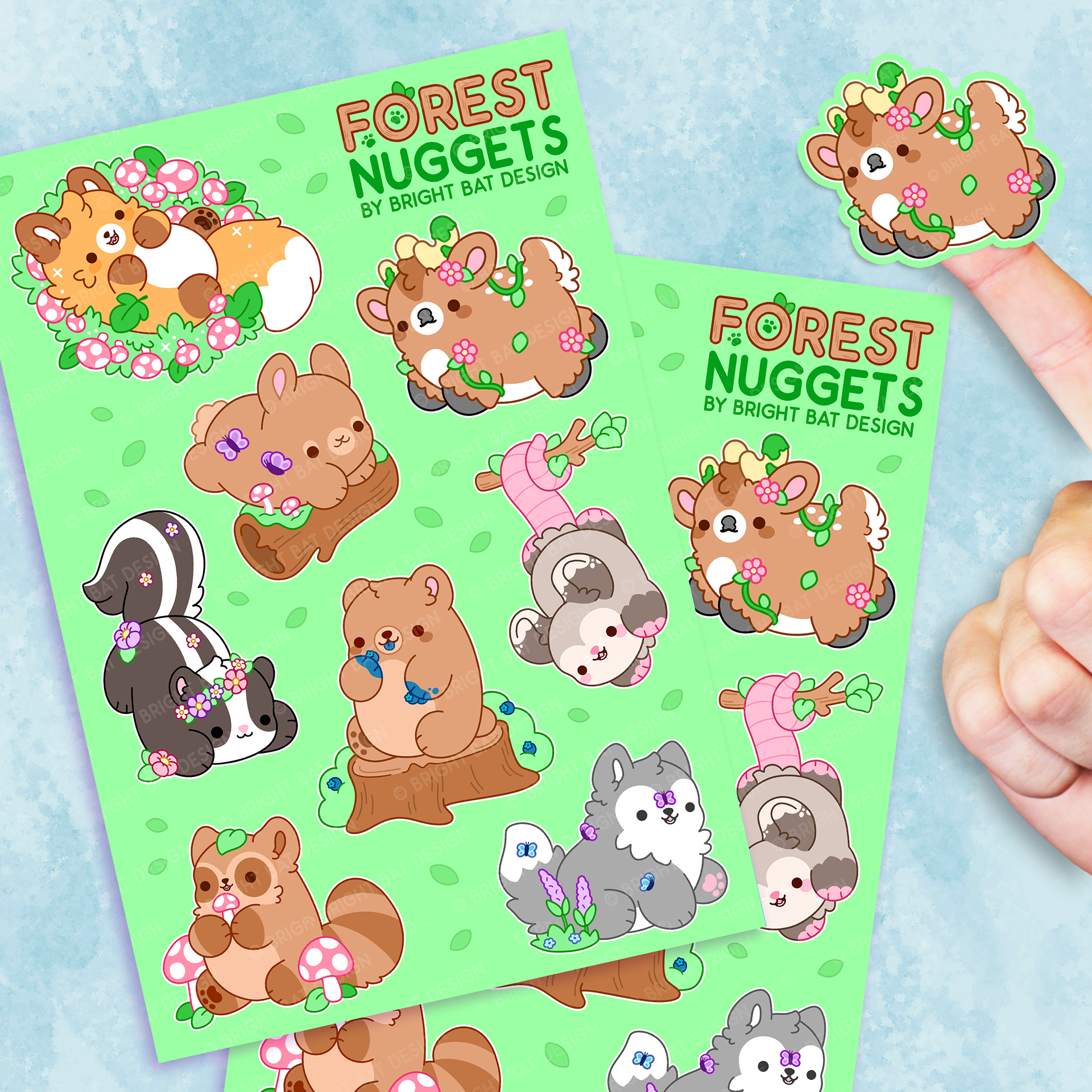 Forest Nuggets Sticker Sheets