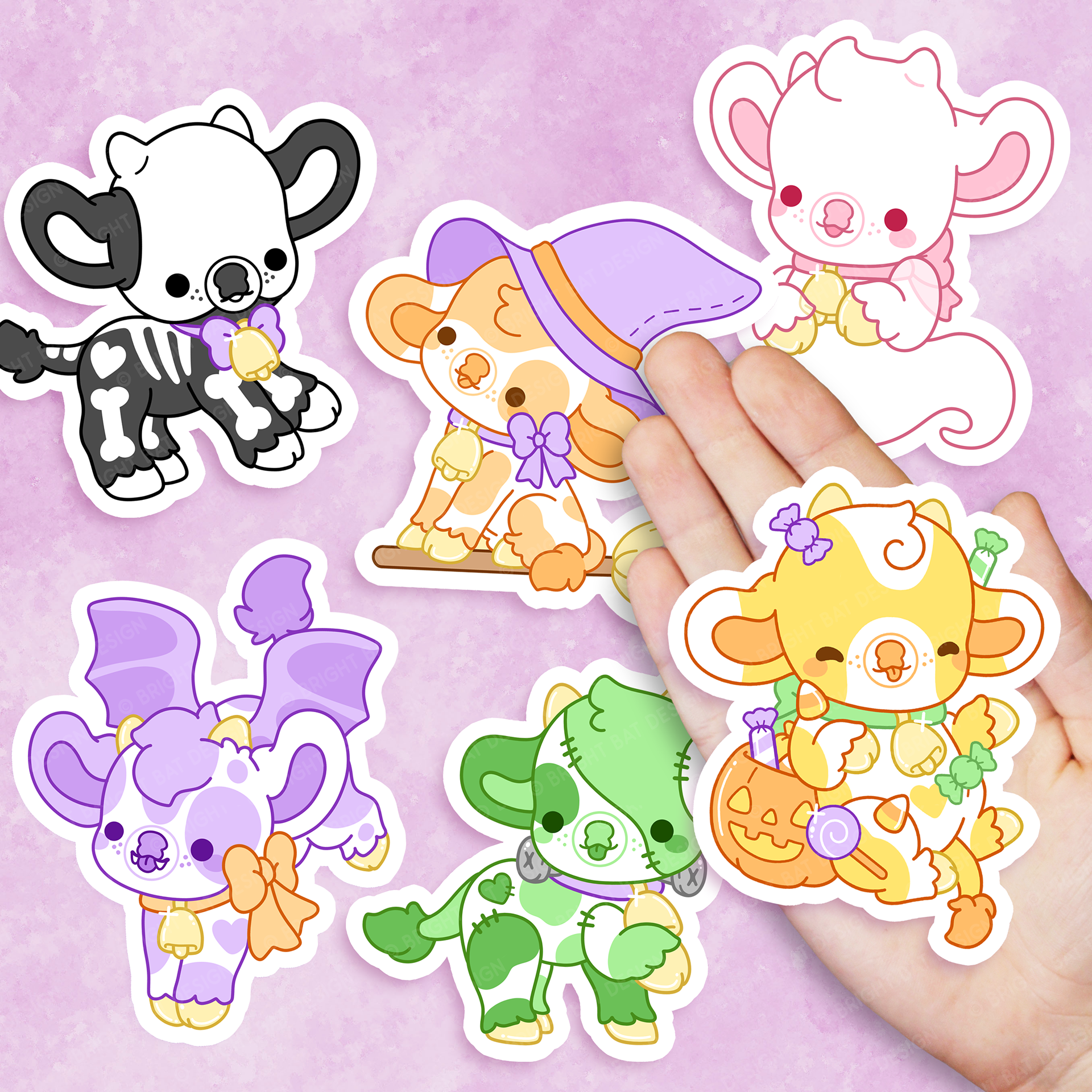 Halloween Cow Stickers