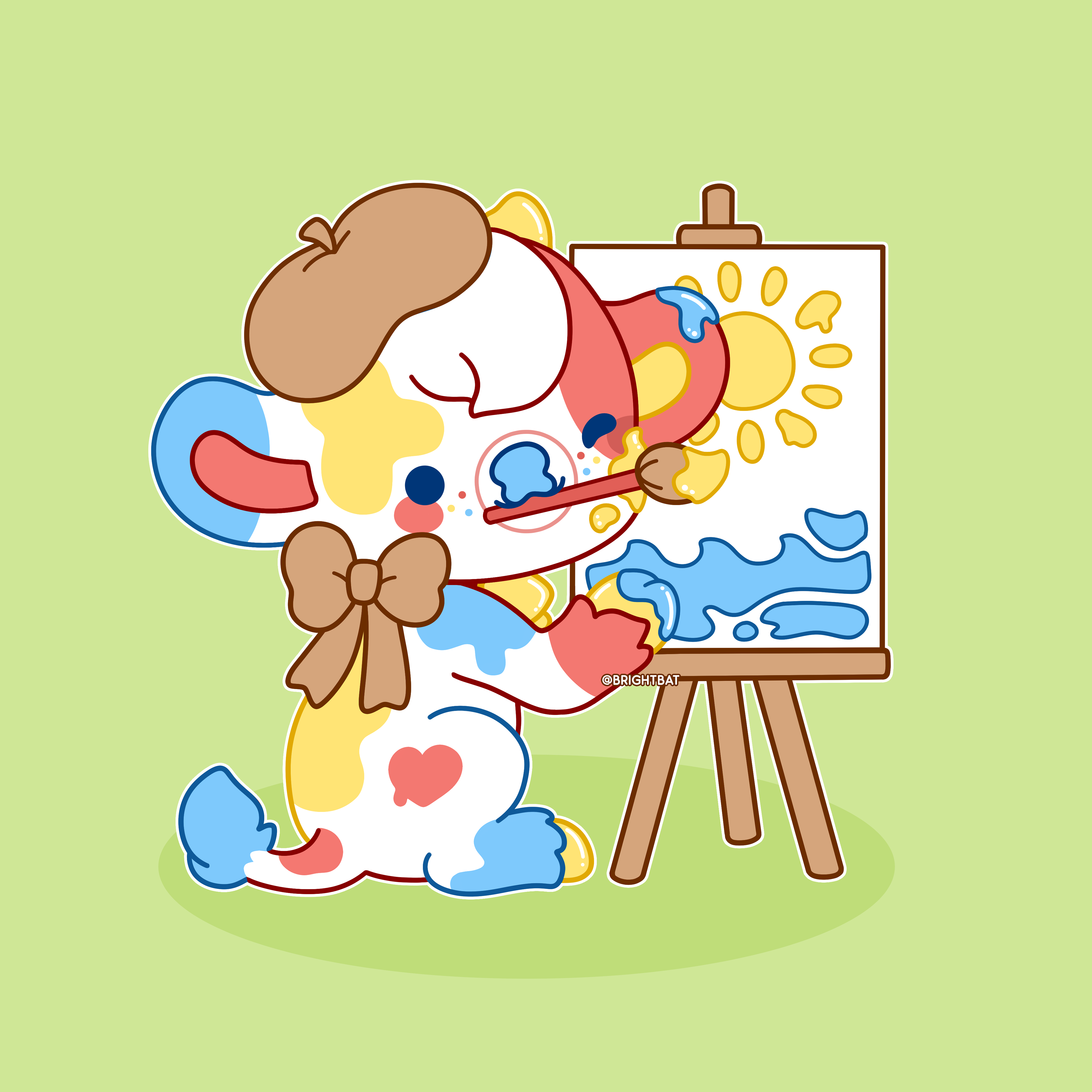 Doodle the Artist Cow