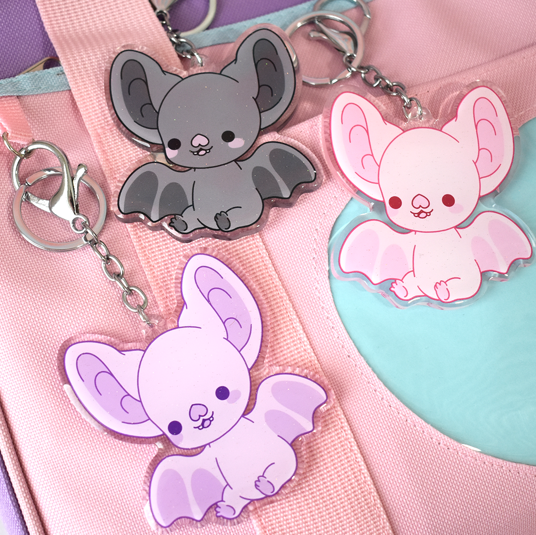 Bright Bat Keychains