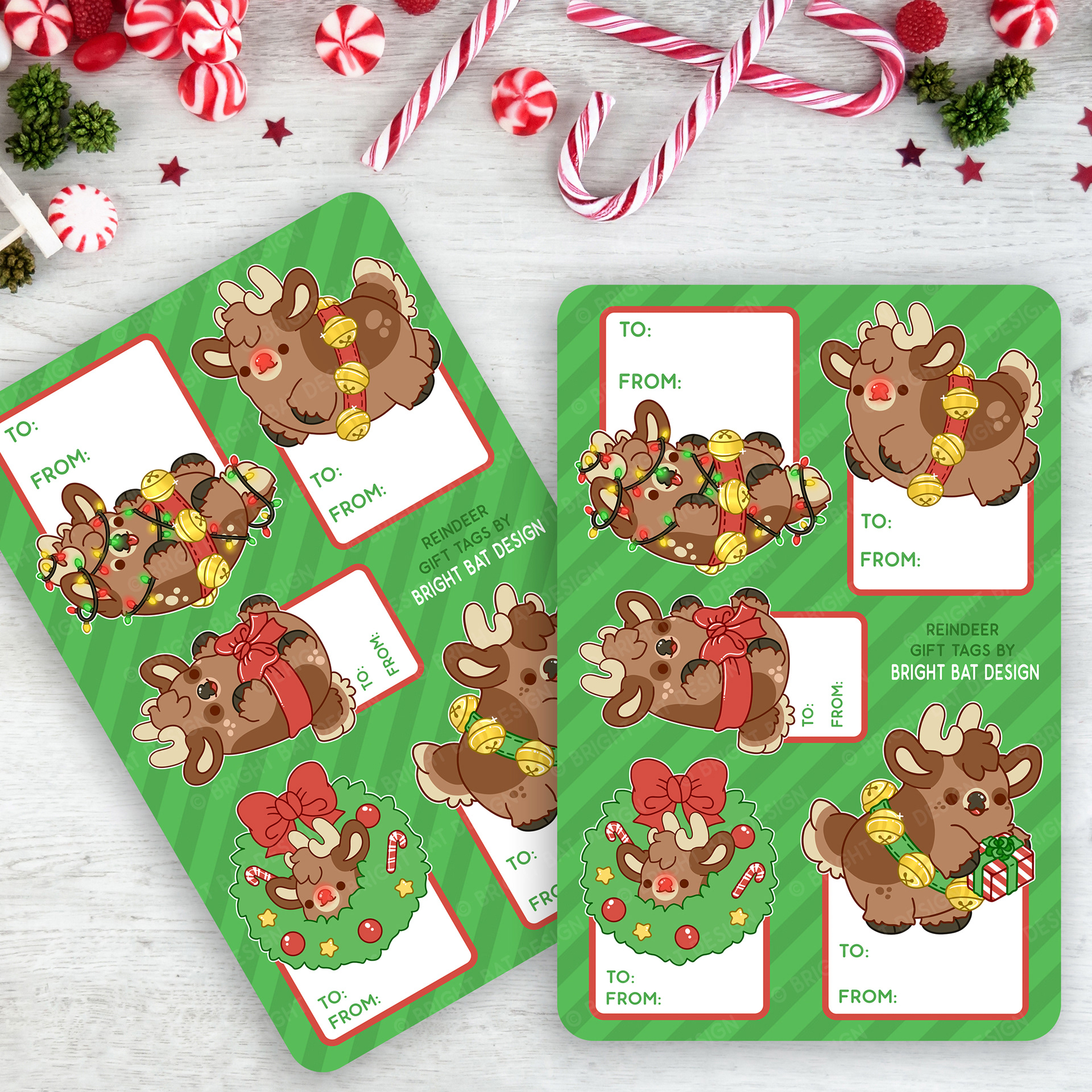 Reindeer Nugget Gift Tags