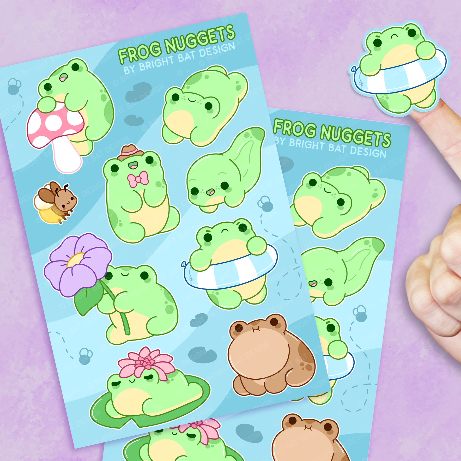 Frog Nuggets Sticker Sheets