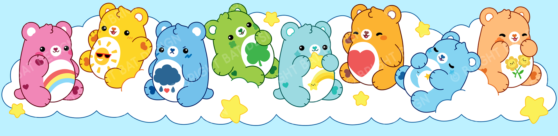 Hot Topic Exclusive - Care Bears and Bright Bat Collab