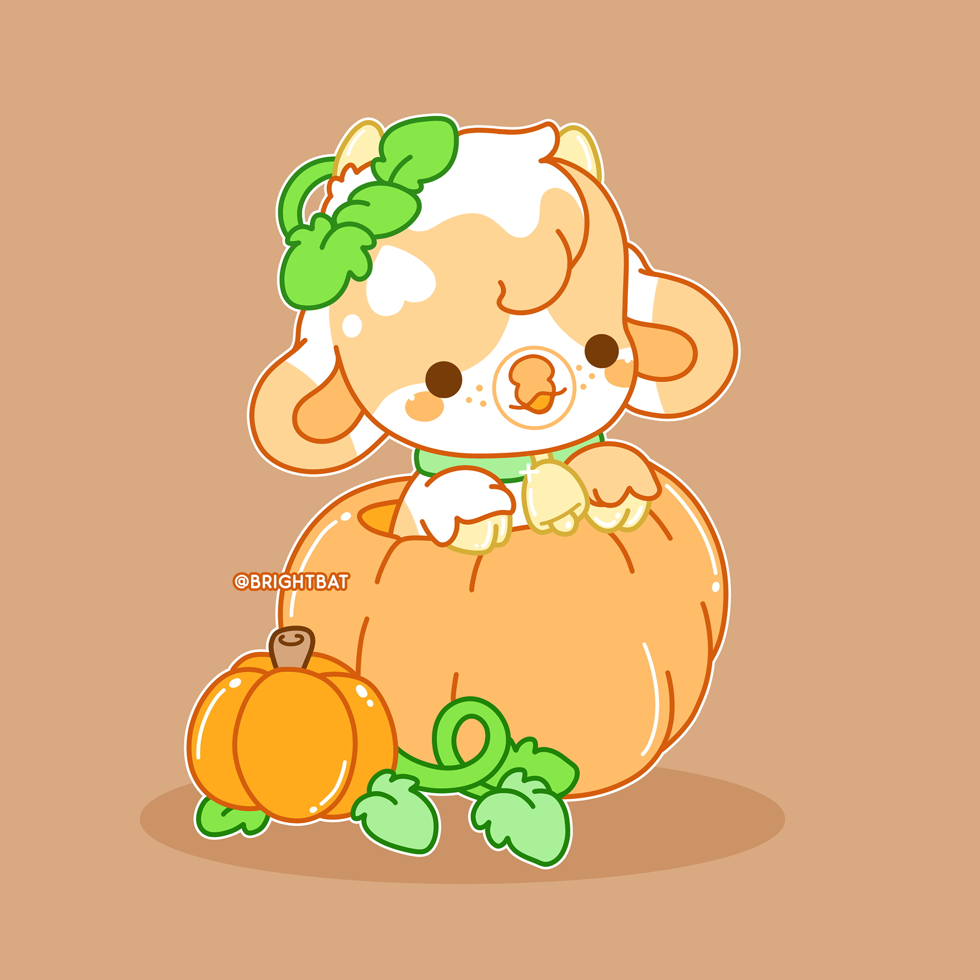 Latte the Pumpkin Cow