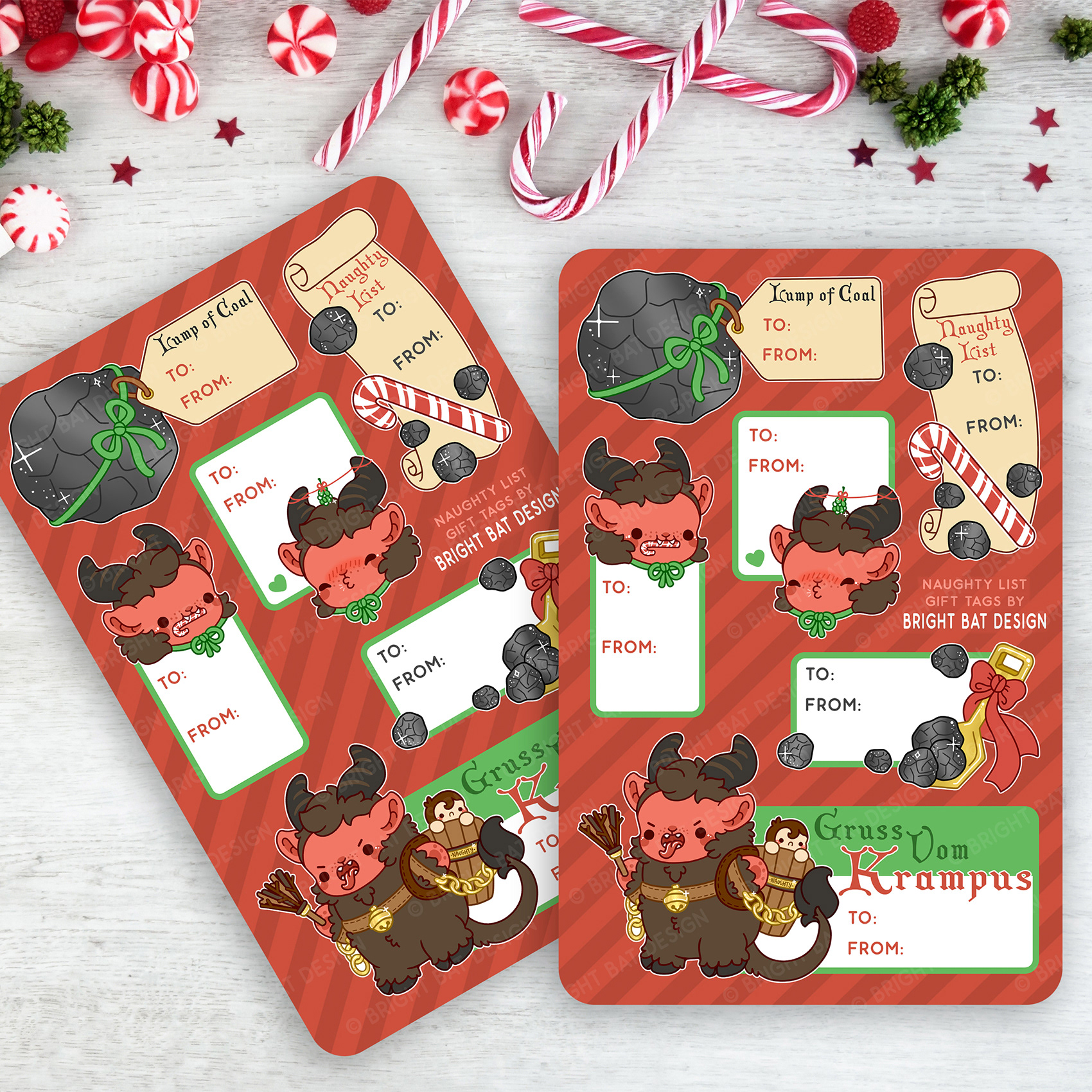 Krampus Gift Tags