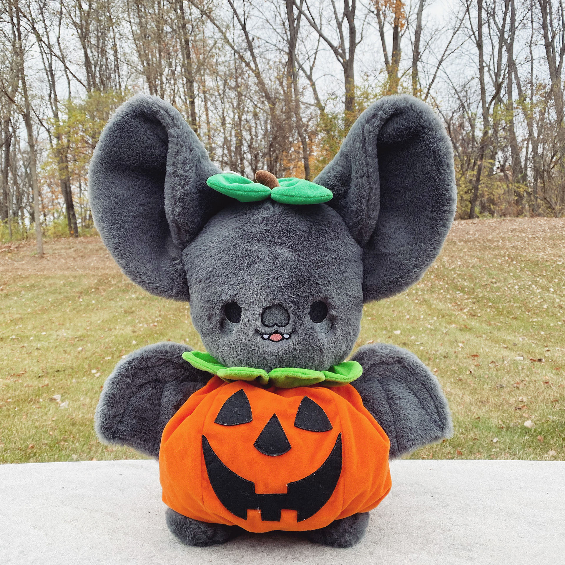 Charcoal Bright Bat Mascot Plush