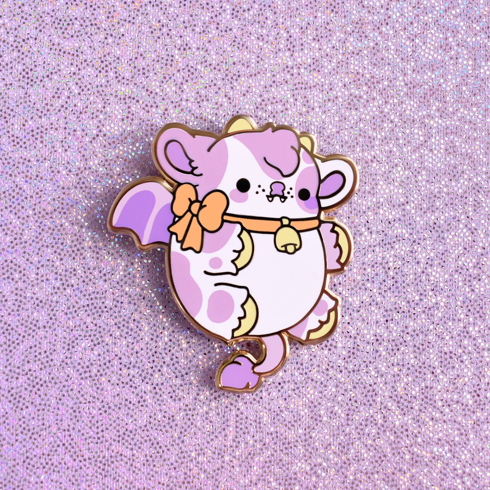 Boo the Bat Cow Nugget Pin