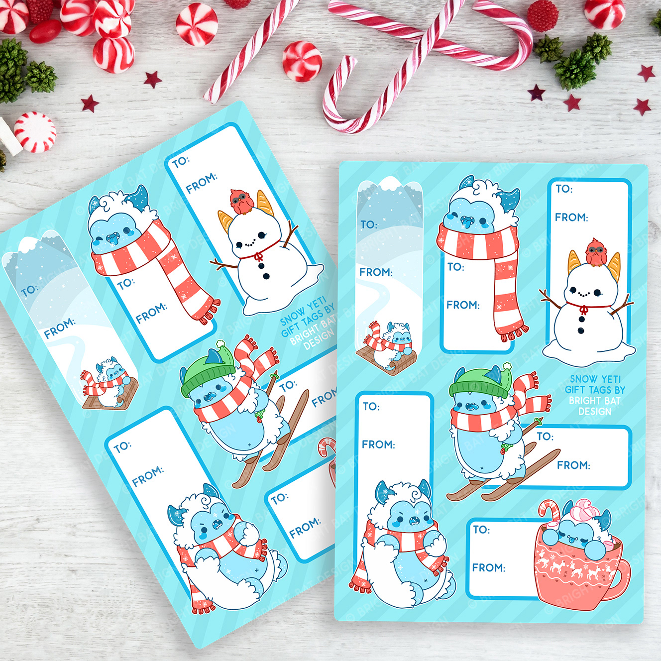 Grumpy Yeti Gift Tags