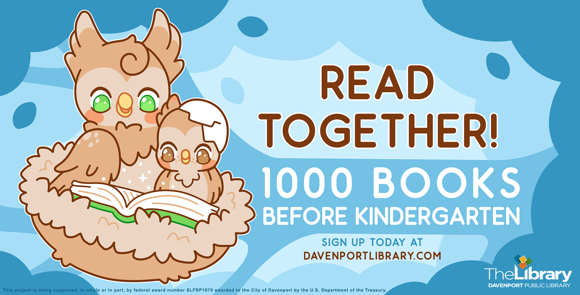 Davenport Public Library - 1000 Books Before Kindergarten Billboard