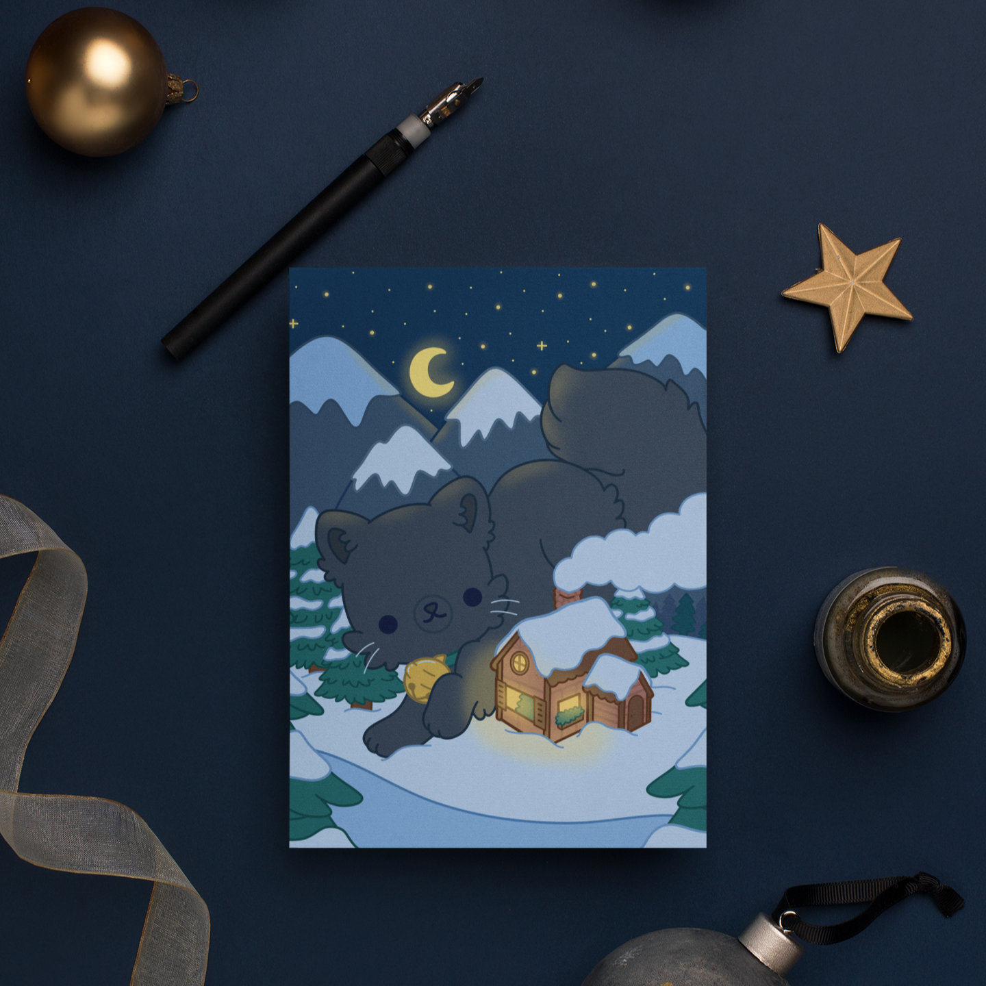 Yule Cat Greeting Card