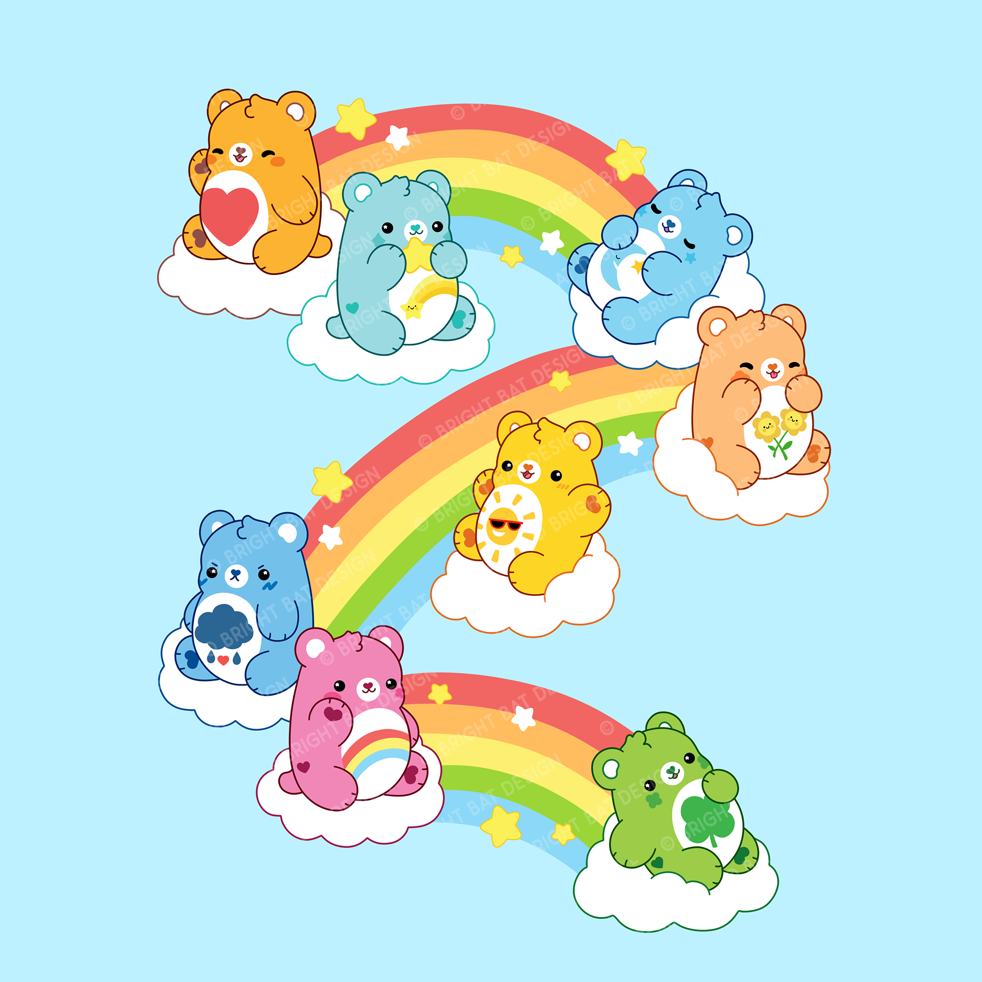 Hot Topic Exclusive - Care Bears and Bright Bat Collab