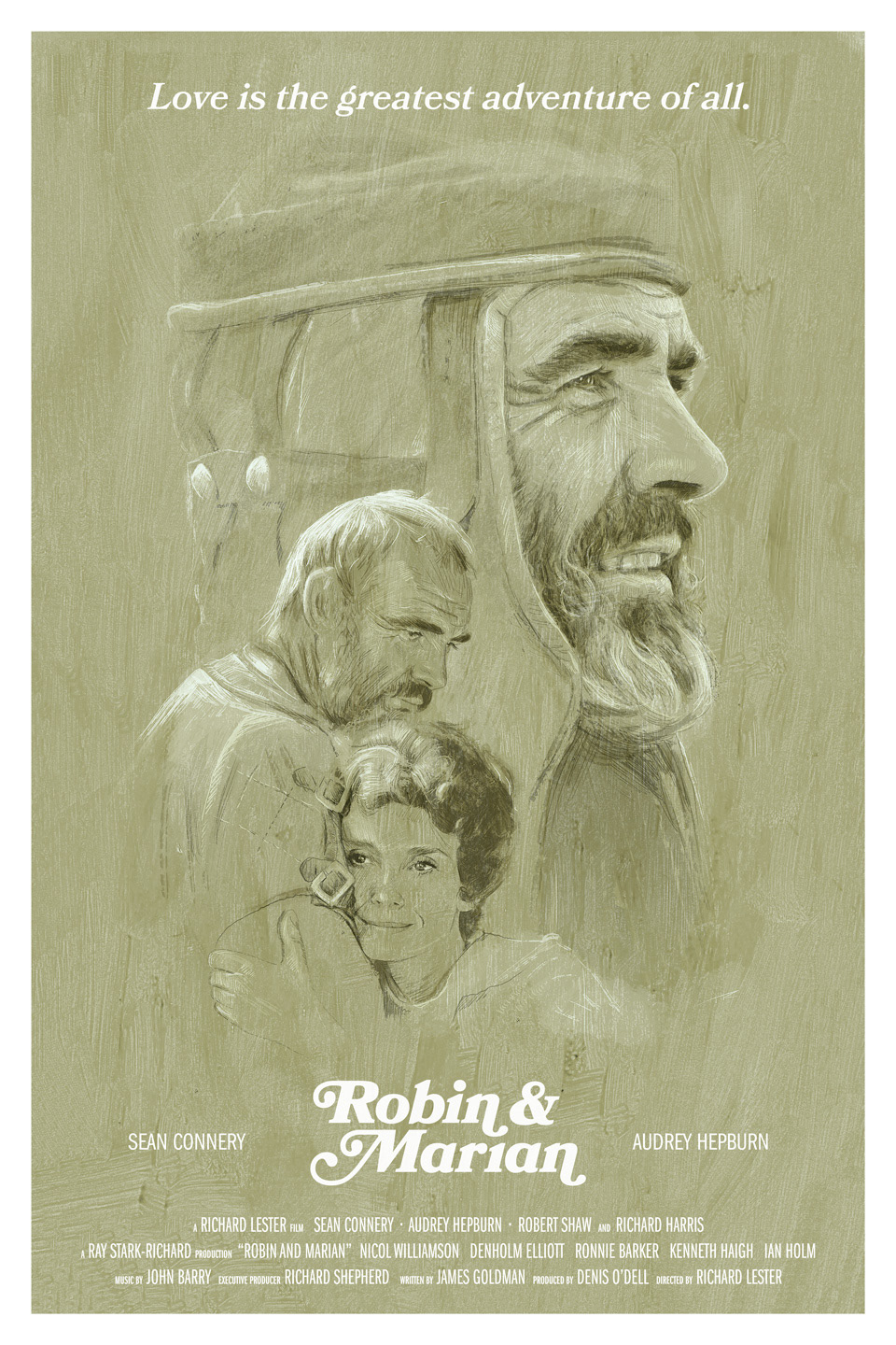 Robin Marian Sean Connery Tom Ralston Poster Illustration