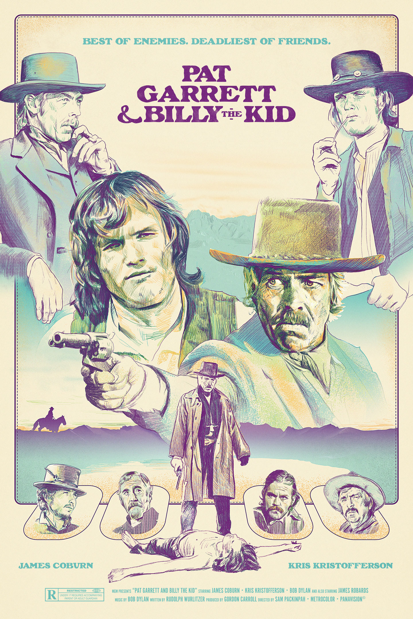 Tom Ralston Pat Garrett Billy the Kid James Coburn Kris Kristofferson Sam Peckinpah