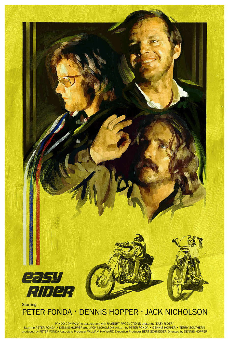 Easy Rider illustration by Tom Ralston film poster