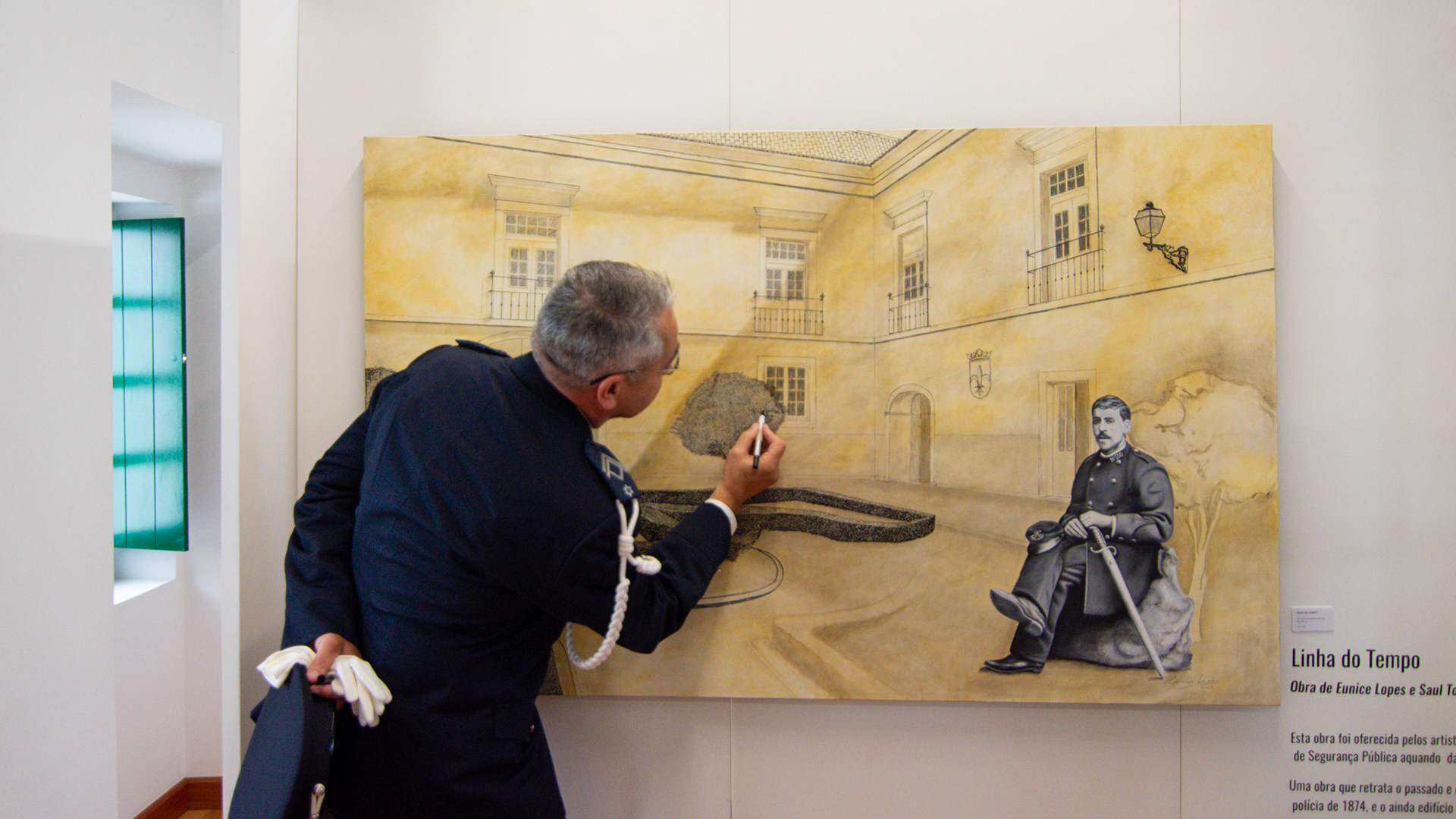 Saúl Torcato da PSP Leiria e artista plástico