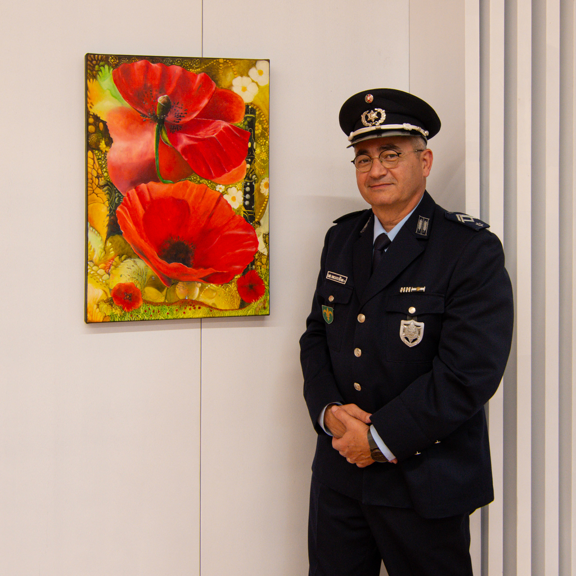 Saúl Torcato da PSP Leiria e artista plástico