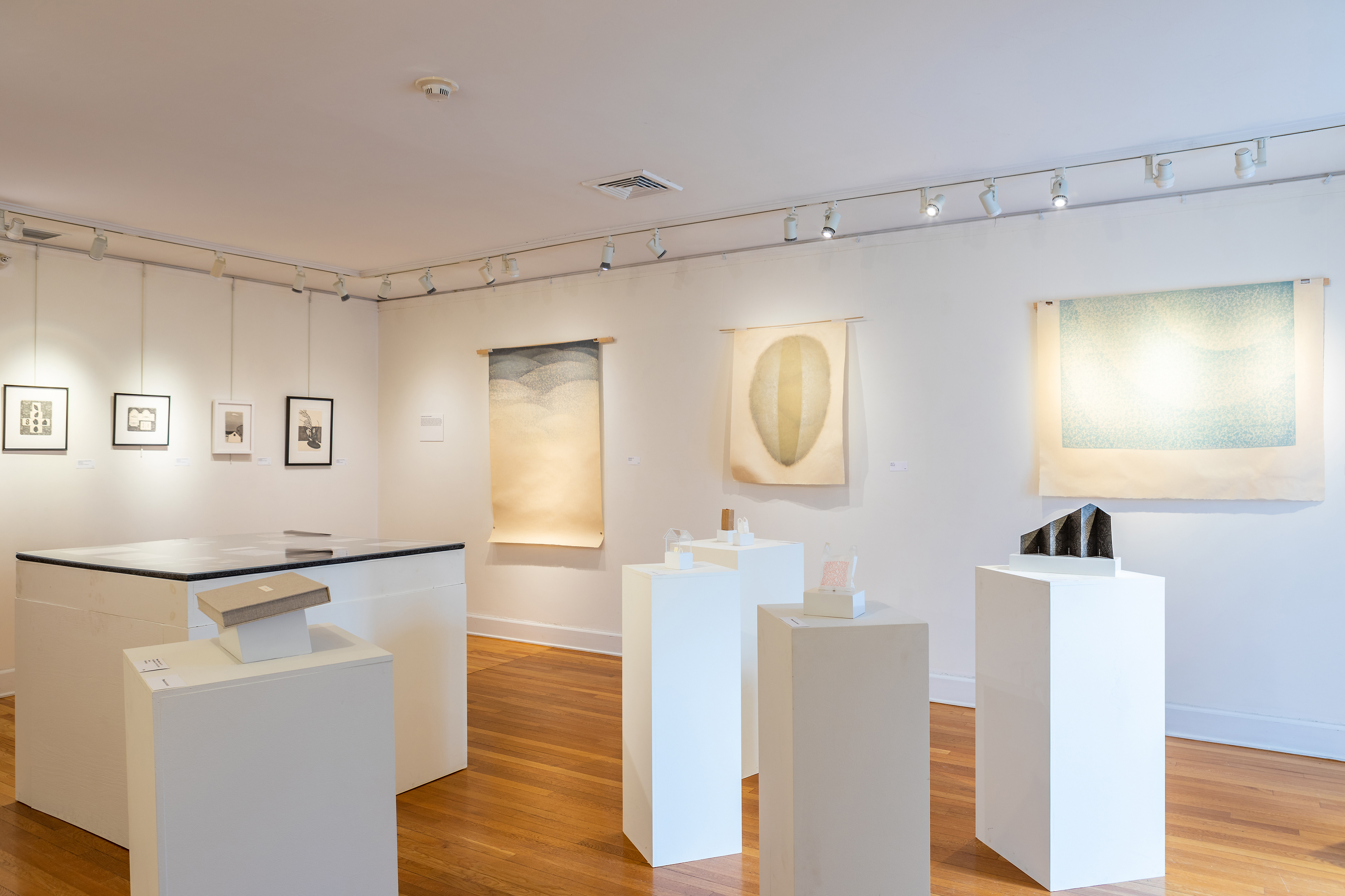 Installation view, Chihiro TAKI, Katie Baldwin, and Wood Paper Box