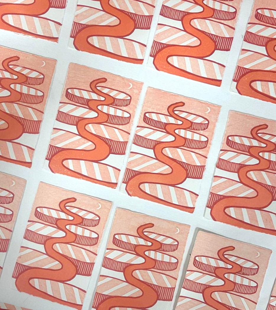 Melissa Schulenberg printing in Canton, NY, USA
