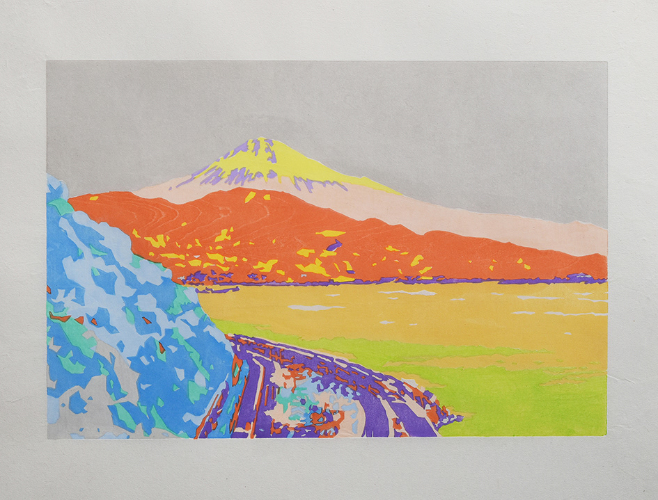 Katsutoshi Yuasa, VR Tokaido #1, 18" x 12", mokuhanga, 2021